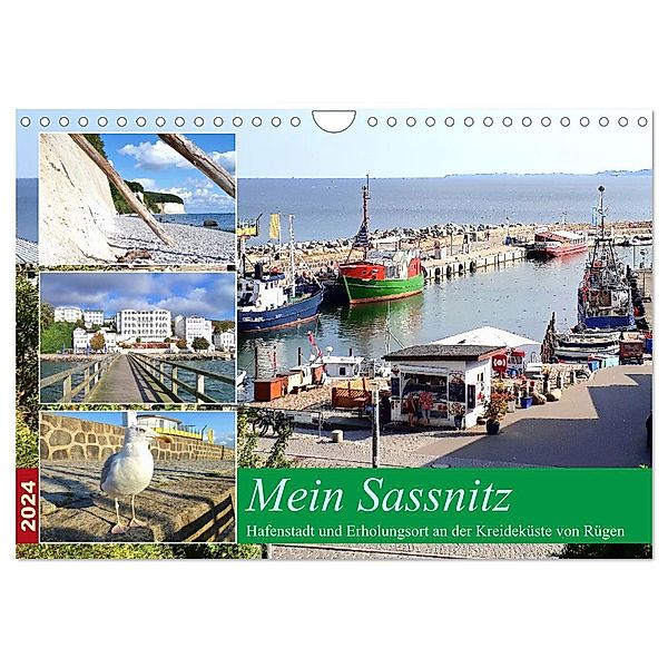 Mein Sassnitz - Hafenstadt und Erholungsort an der Kreideküste von Rügen (Wandkalender 2024 DIN A4 quer), CALVENDO Monatskalender, Michaela Schimmack