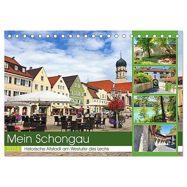 Mein Schongau - Historische Altstadt am Westufer des Lechs (Tischkalender 2024 DIN A5 quer), CALVENDO Monatskalender, Michaela Schimmack