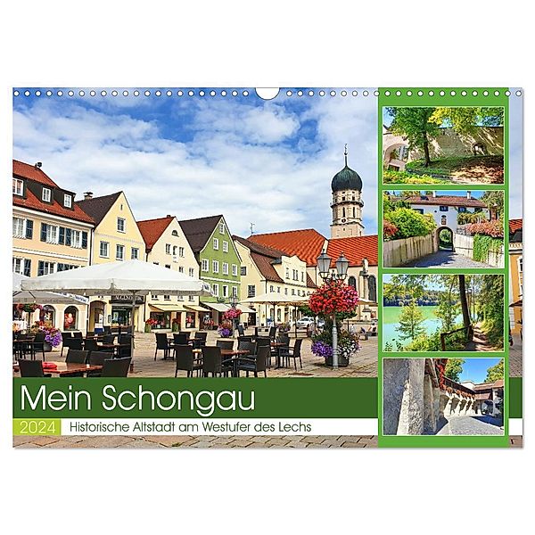 Mein Schongau - Historische Altstadt am Westufer des Lechs (Wandkalender 2024 DIN A3 quer), CALVENDO Monatskalender, Michaela Schimmack