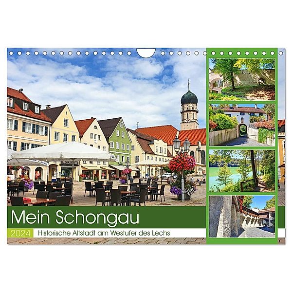Mein Schongau - Historische Altstadt am Westufer des Lechs (Wandkalender 2024 DIN A4 quer), CALVENDO Monatskalender, Michaela Schimmack