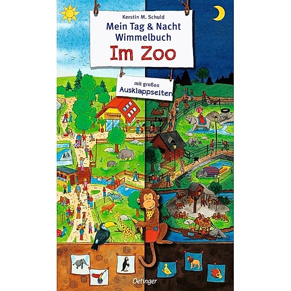 Mein Tag & Nacht Wimmelbuch. Im Zoo, Kerstin M. Schuld