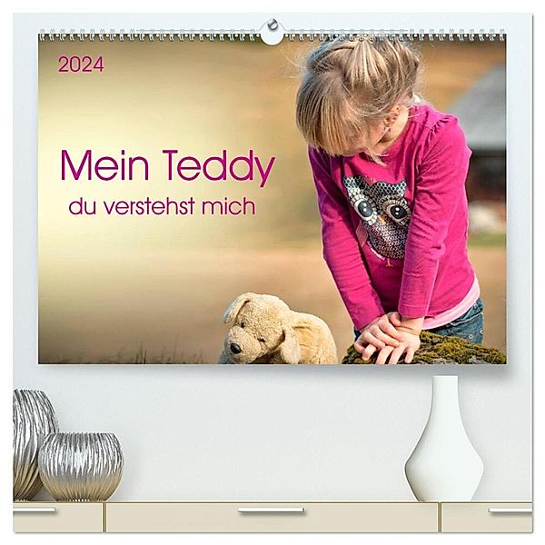 Mein Teddy - du verstehst mich (hochwertiger Premium Wandkalender 2024 DIN A2 quer), Kunstdruck in Hochglanz, Peter Roder