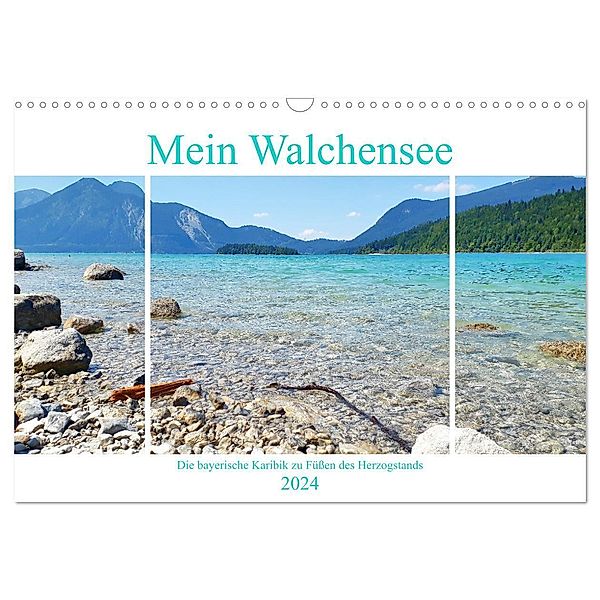 Mein Walchensee - Die bayerische Karibik zu Füßen des Herzogstands (Wandkalender 2024 DIN A3 quer), CALVENDO Monatskalender, Michaela Schimmack