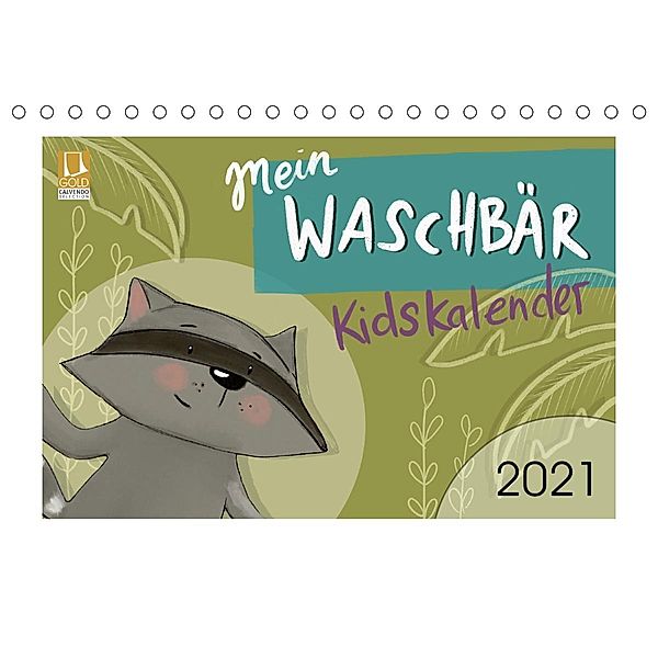 Mein Waschbär Kidskalender (Tischkalender 2021 DIN A5 quer), Stephanie Langowski