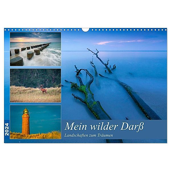 Mein wilder Darß - Landschaften zum Träumen (Wandkalender 2024 DIN A3 quer), CALVENDO Monatskalender, Martin Wasilewski