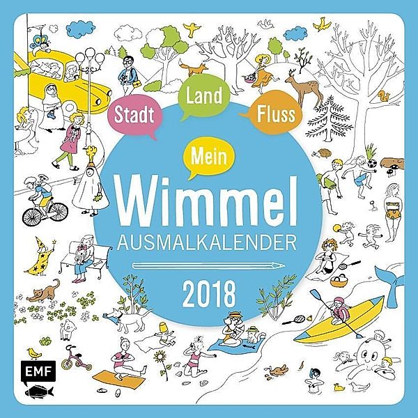 Mein Wimmel-Ausmalkalender 2018, Ruth Cortinas