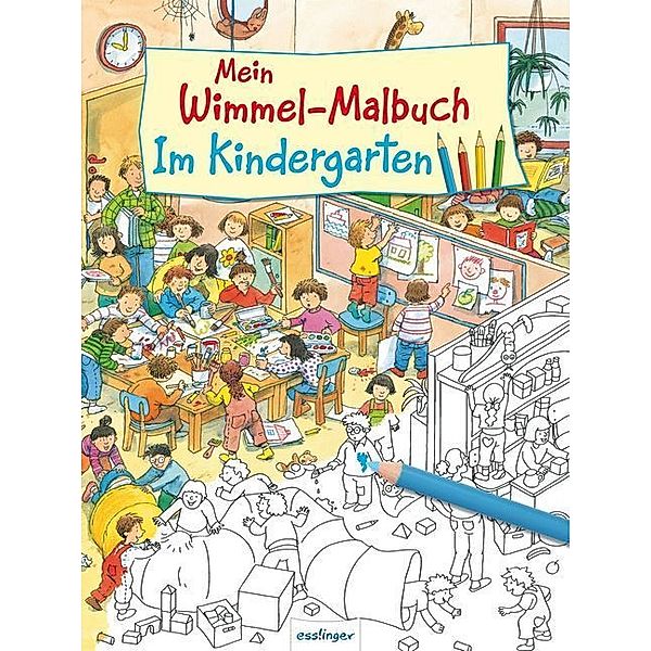 Mein Wimmel-Malbuch - Im Kindergarten