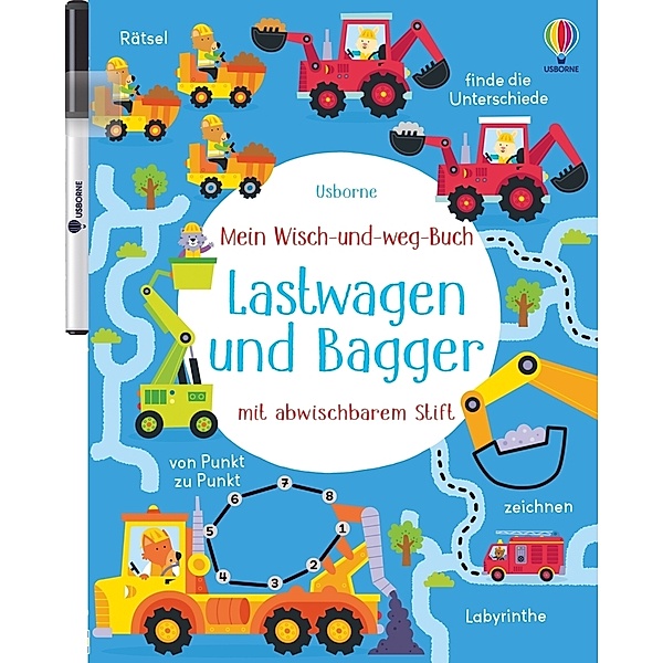 Mein Wisch-und-weg-Buch: Lastwagen und Bagger