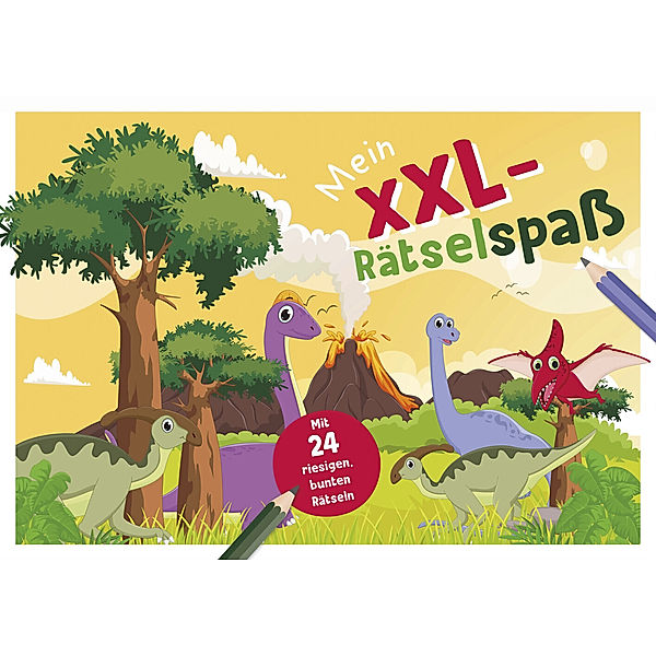 Mein XXL-Rätselblock Dinosaurier, Schwager & Steinlein Verlag