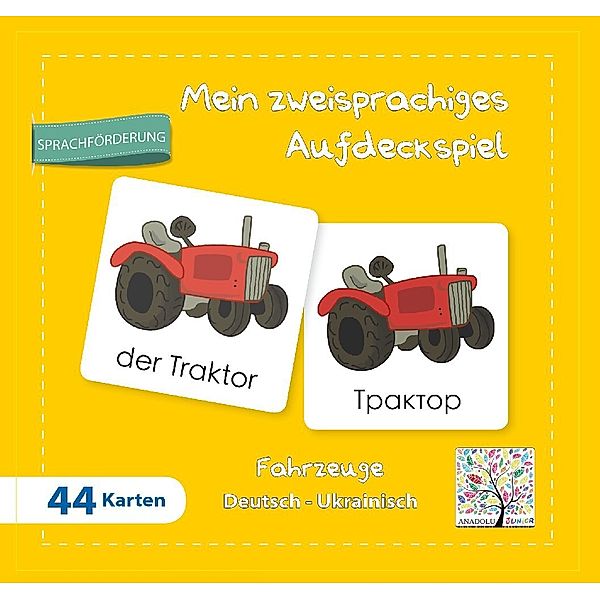 Schulbuchverlag Anadolu Mein zweisprachiges Aufdeckspiel Fahrzeuge Deutsch-Ukrainisch (Kinderspiel)