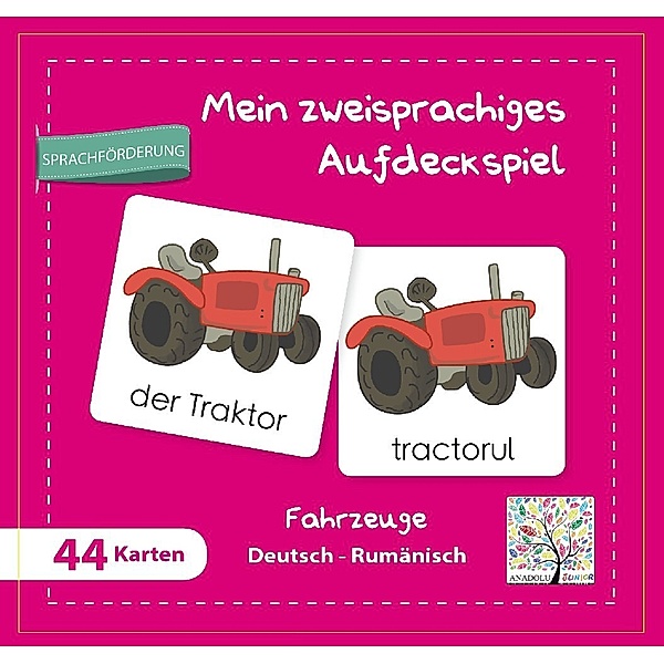 Schulbuchverlag Anadolu Mein zweisprachiges Aufdeckspiel Fahrzeuge Deutsch-Rumänisch (Kinderspiel)
