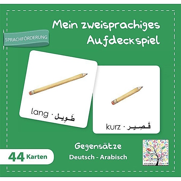 Schulbuchverlag Anadolu Mein zweisprachiges Aufdeckspiel , Gegensätze, Deutsch-Arabisch (Kinderspiel)