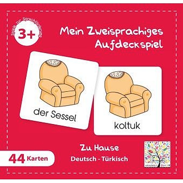 Schulbuchverlag Anadolu Mein zweisprachiges Aufdeckspiel - Mein Zweisprachiges Aufdeckspiel, Zu Hause, Türkisch (Kinderspiel)