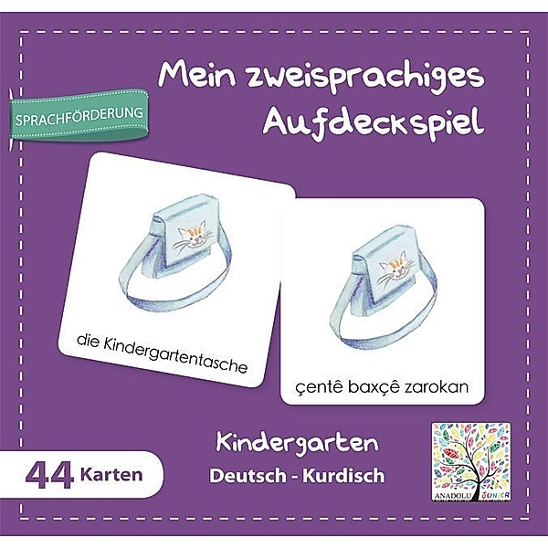 Schulbuchverlag Anadolu Mein zweisprachiges Aufdeckspiel - Mein zweisprachiges Aufdeckspiel, Kindergarten Deutsch-Kurdisch (Kinderspiel)