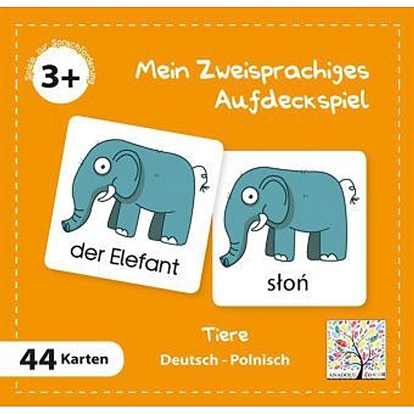 Schulbuchverlag Anadolu Mein Zweisprachiges Aufdeckspiel, Tiere, Polnisch (Kinderspiel)