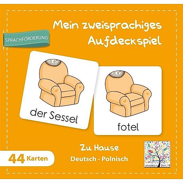 Schulbuchverlag Anadolu Mein zweisprachiges Aufdeckspiel, Zu Hause Deutsch-Polnisch (Kinderspiel)