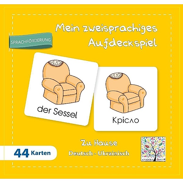 Schulbuchverlag Anadolu Mein zweisprachiges Aufdeckspiel Zu Hause Deutsch-Ukrainisch (Kinderspiel)