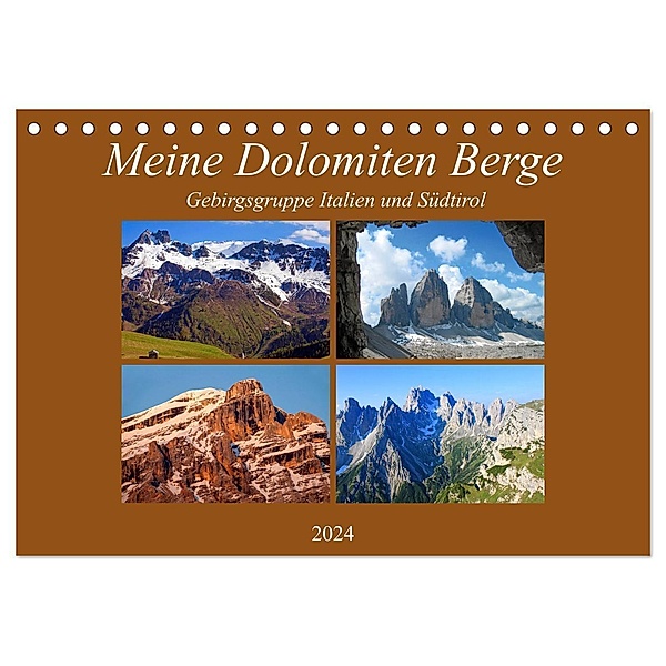 Meine Dolomiten Berge (Tischkalender 2024 DIN A5 quer), CALVENDO Monatskalender, Christa Kramer