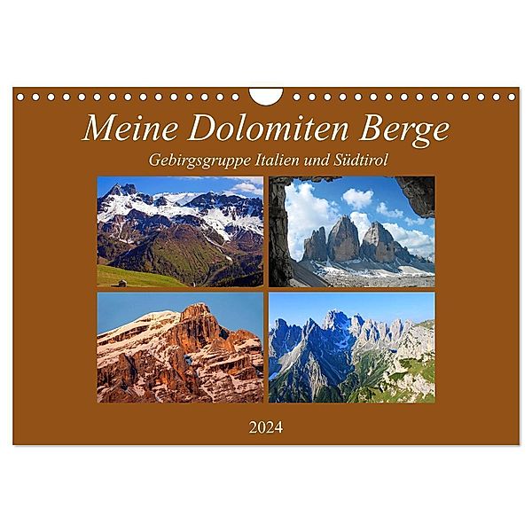 Meine Dolomiten Berge (Wandkalender 2024 DIN A4 quer), CALVENDO Monatskalender, Christa Kramer