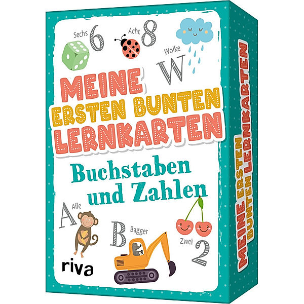 riva Verlag, Riva Meine ersten bunten Lernkarten - Buchstaben und Zahlen