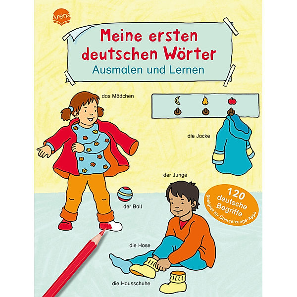 Meine ersten deutschen Wörter. Ausmalen und Lernen