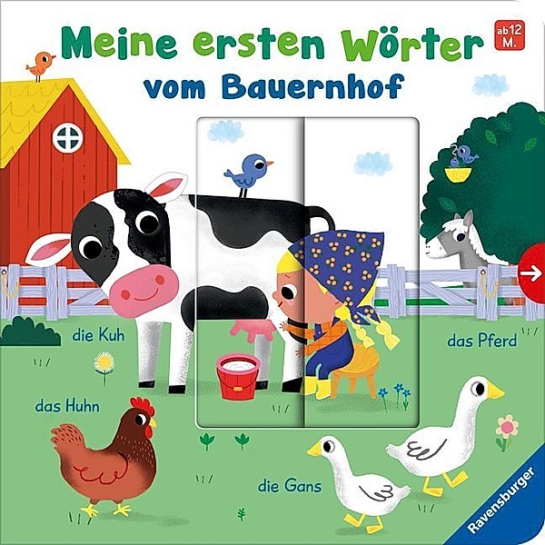 Meine ersten Wörter / Meine ersten Wörter vom Bauernhof - Sprechen lernen mit grossen Schiebern und Sachwissen für Kinder ab 12 Monaten, Cornelia Frank