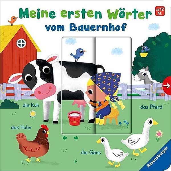 Meine ersten Wörter vom Bauernhof - Sprechen lernen mit grossen Schiebern und Sachwissen für Kinder ab 12 Monaten, Cornelia Frank