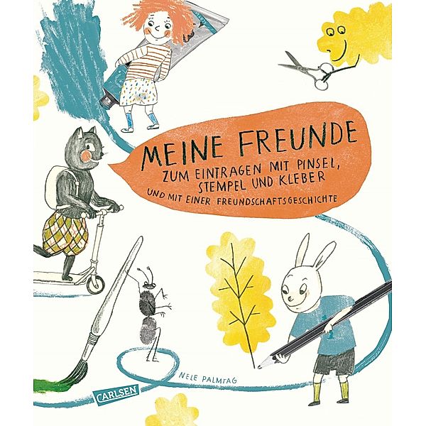 Meine Freunde - zum Eintragen mit Pinsel, Stempel und Kleber