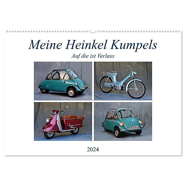 Meine Heinkel Kumpels (Wandkalender 2024 DIN A2 quer), CALVENDO Monatskalender, Ingo Laue