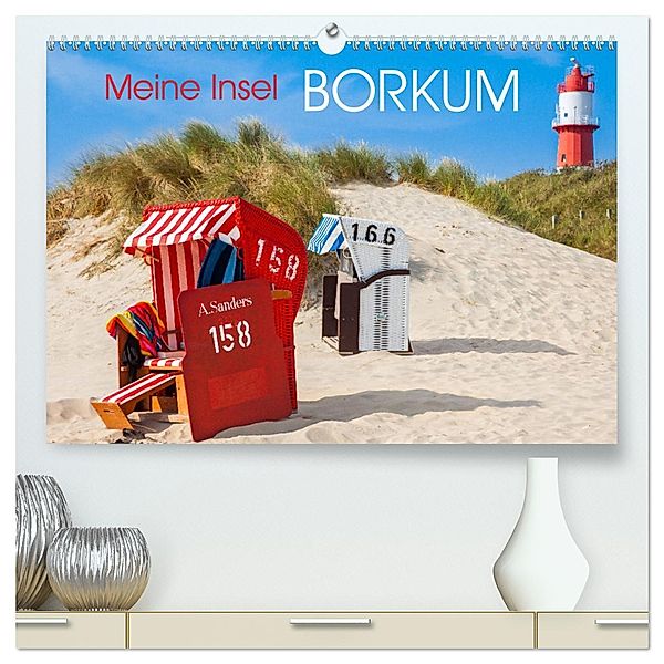 Meine Insel Borkum (hochwertiger Premium Wandkalender 2025 DIN A2 quer), Kunstdruck in Hochglanz, Calvendo, Dietmar Scherf