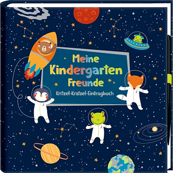 COPPENRATH VERLAG Meine Kindergartenfreunde – Outer Space – Kritzel-Kratzel-Eintragebuch