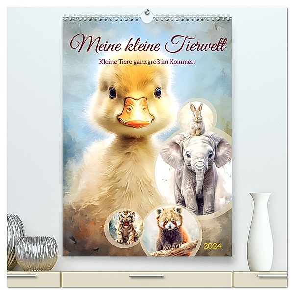 Meine kleine Tierwelt (hochwertiger Premium Wandkalender 2024 DIN A2 hoch), Kunstdruck in Hochglanz, Calvendo, Steffen Gierok-Latniak