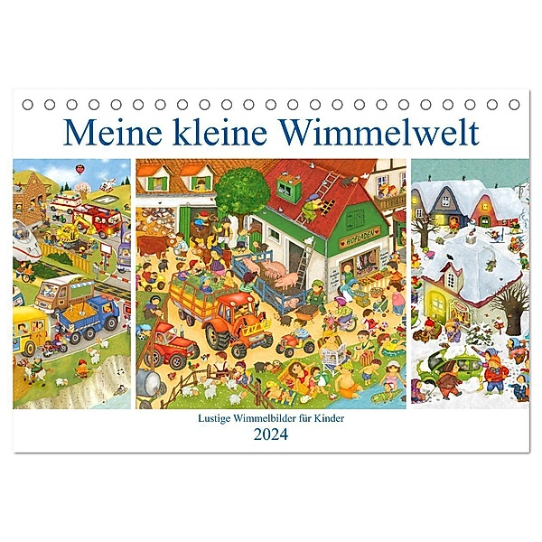 Meine kleine Wimmelwelt (Tischkalender 2024 DIN A5 quer), CALVENDO Monatskalender, Marion Krätschmer