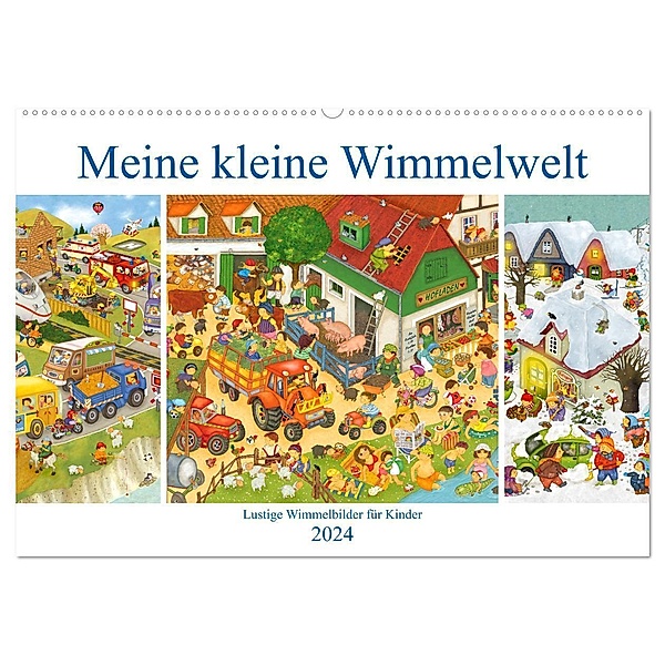 Meine kleine Wimmelwelt (Wandkalender 2024 DIN A2 quer), CALVENDO Monatskalender, Marion Krätschmer