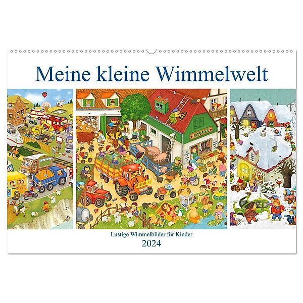 Meine kleine Wimmelwelt (Wandkalender 2024 DIN A2 quer), CALVENDO Monatskalender, Marion Krätschmer