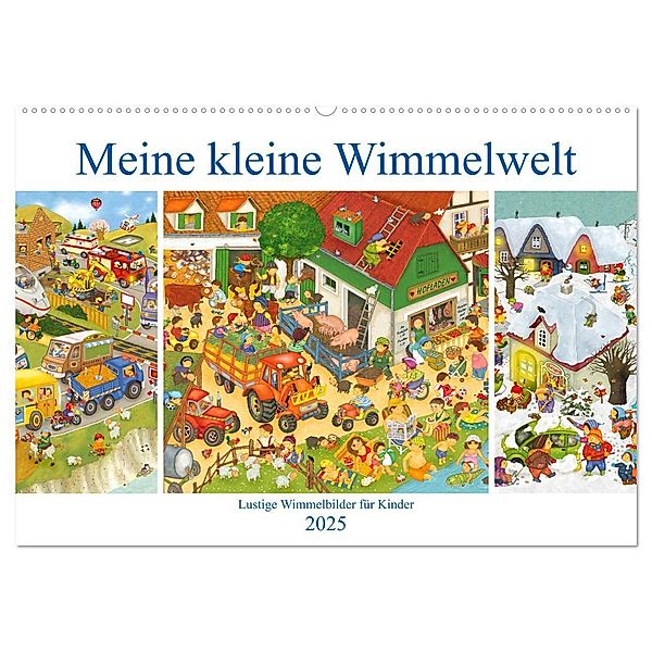 Meine kleine Wimmelwelt (Wandkalender 2025 DIN A2 quer), CALVENDO Monatskalender, Calvendo, Marion Krätschmer