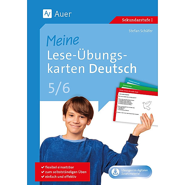 Meine Lese-Übungskarten Deutsch 5-6, m. 1 Beilage, Stefan Schäfer