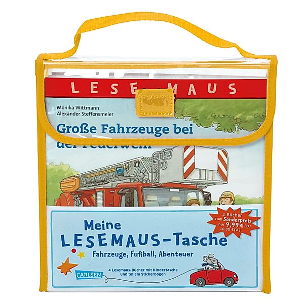 Meine Lesemaus-Tasche - Fahrzeuge, Fussball, Abenteuer, 4 Bde. in Tasche, Ralf Butschkow, Christa Holtei, Monika Wittmann