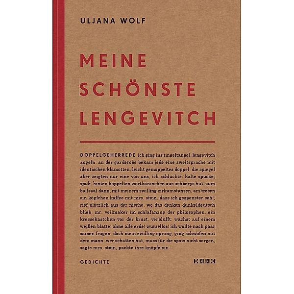 meine schönste lengevitch, Uljana Wolf