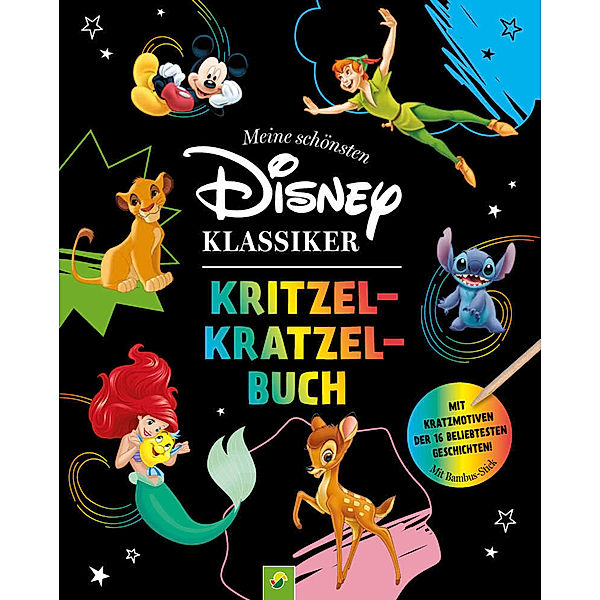 Meine schönsten Disney Klassiker Kritzel-Kratzel-Buch, Schwager & Steinlein Verlag