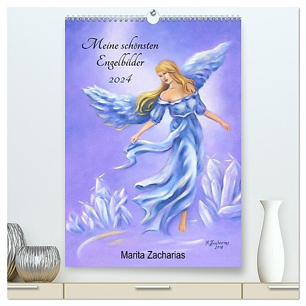 Meine schönsten Engelbilder - Marita Zacharias (hochwertiger Premium Wandkalender 2024 DIN A2 hoch), Kunstdruck in Hochglanz, Marita Zacharias