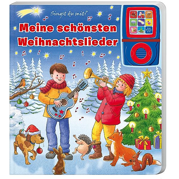 Meine schönsten Weihnachtslieder - Pappbilderbuch und abnehmbarer Musikspieler - Liederbuch mit 15 beliebten Kinderliedern