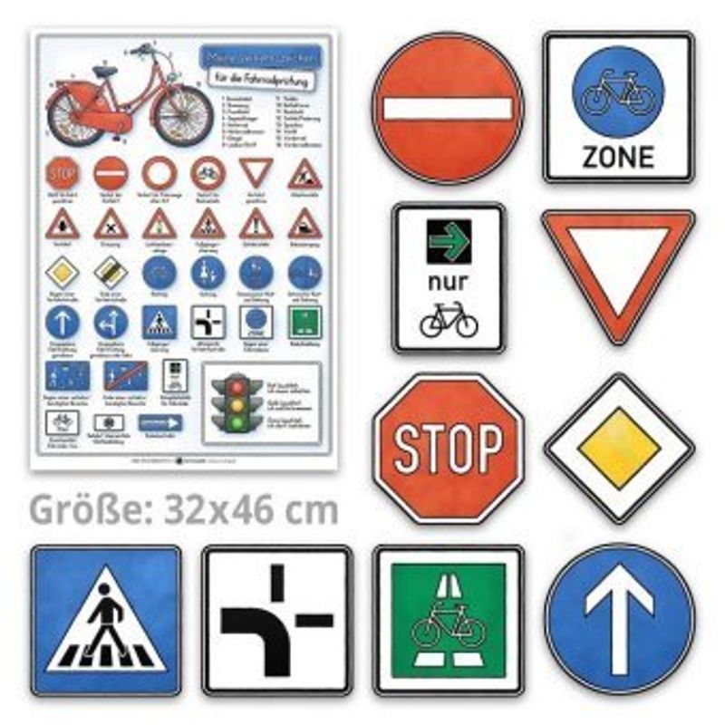 Meine Verkehrszeichen für die Fahrradprüfung- mit den neuen Verkehrszeichen  | Weltbild.ch