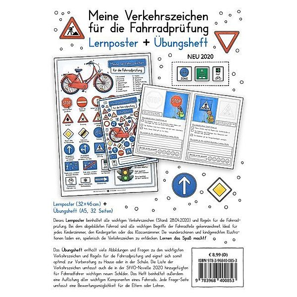 Meine Verkehrszeichen für die Fahrradprüfung- mit den neuen Verkehrszeichen, m. 1 Buch, m. 1 Beilage, E&Z-Verlag GmbH