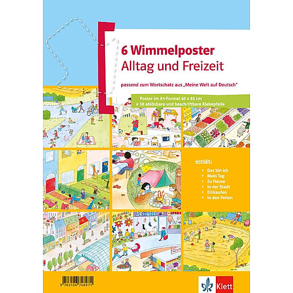 Meine Welt auf Deutsch - Wimmelposter Alltag und Freizeit,6 Poster