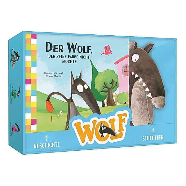 Meine Wolf-Box - mit Buch und Stofftier, m. 1 Buch, m. 1 Beilage, 3 Teile, Orianne Lallemand