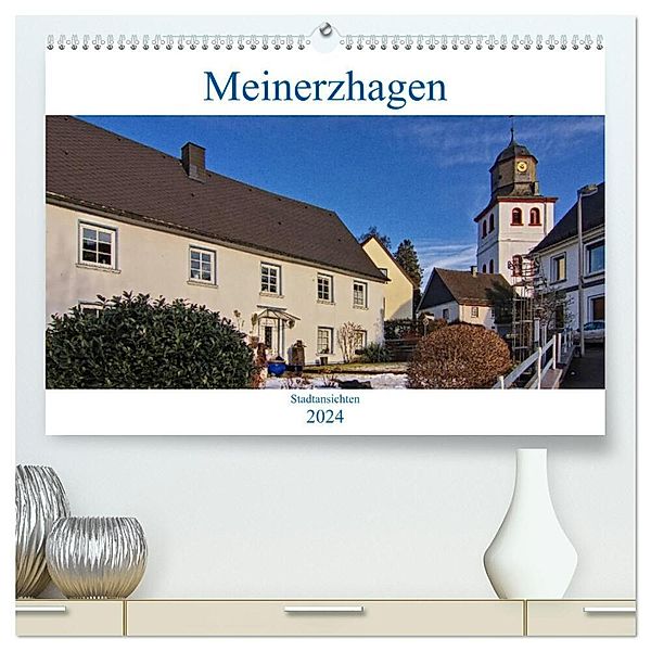 Meinerzhagen, Stadtansichten (hochwertiger Premium Wandkalender 2024 DIN A2 quer), Kunstdruck in Hochglanz, Detlef Thiemann