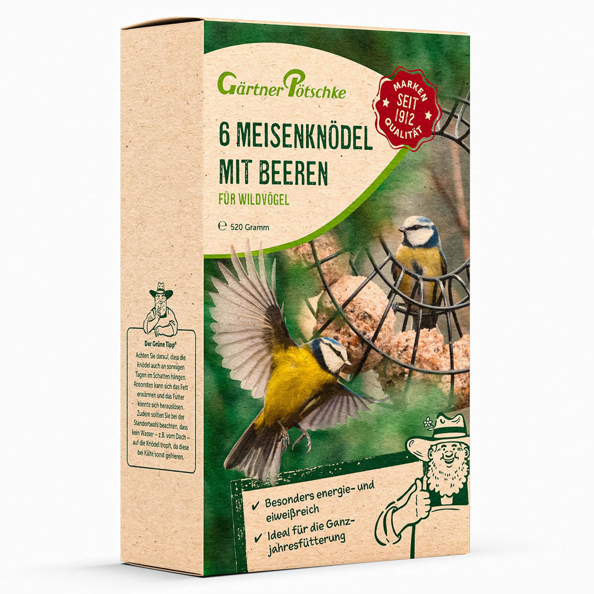 Meisenknödel mit Beeren für Wildvögel, ohne Netz, 6 Stück | Weltbild.de