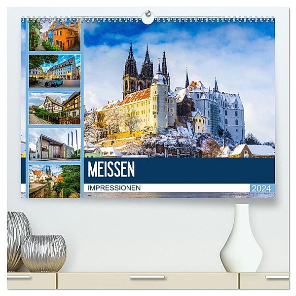 Meißen Impressionen (hochwertiger Premium Wandkalender 2024 DIN A2 quer), Kunstdruck in Hochglanz, Dirk Meutzner