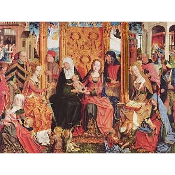 Meister der Heiligen Sippe - Die mystische Vermählung der Hl. Katharina mit dem Jesusknaben - 1.000 Teile (Puzzle)